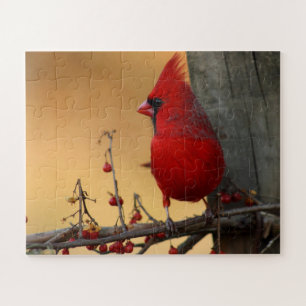 Red Bird Cardinale Grote Piessel Grootma Legpuzzel