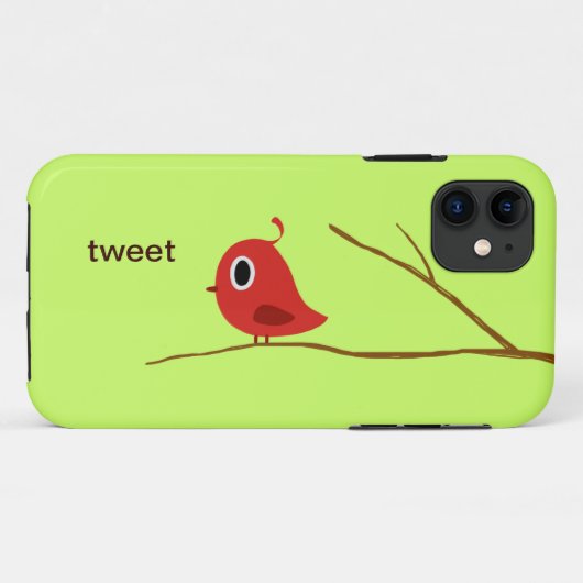Red Bird Case-Mate iPhone Case (Achterkant (horizontaal))