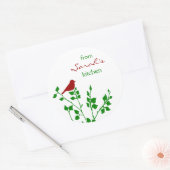 Red Bird Christmas Custom Bakken Stickers (Envelop)