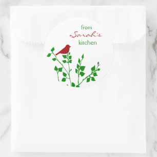 Red Bird Christmas Custom Bakken Stickers