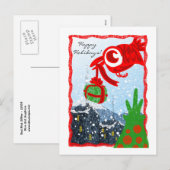 Red Bird Gift Briefkaart (Voorkant / Achterkant)