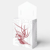 Red Bird & Henna Swirl Favor Box Bedankdoosjes (Geopend)