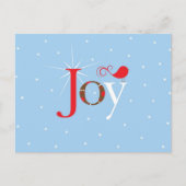 Red Bird Joy Snowflakes Feestdagenkaart (Voorkant)