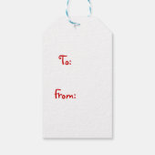 Red Bird Joy Typography Holiday Cadeaulabel (Achterkant)