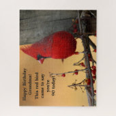 Red Bird Kardinaal Birthday Gift Grandma Legpuzzel (Verticaal)