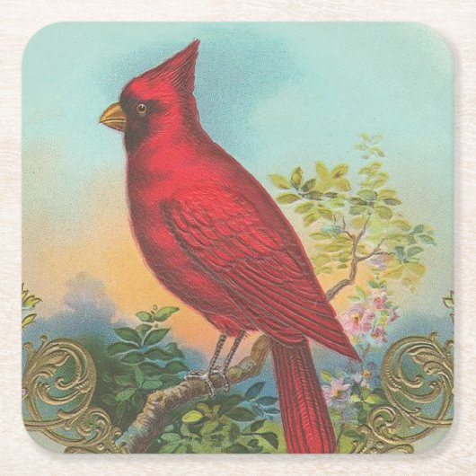 Red Bird Kartonnen Onderzetters (Voorkant)