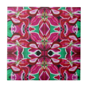 Red Bird Lily Tile Tegeltje