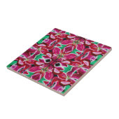 Red Bird Lily Tile Tegeltje (Zijkant)