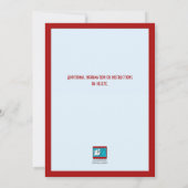 Red Bird on Branch - Birthday Party Invitations Kaart (Achterkant)