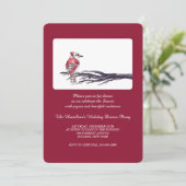 Red Bird op een Uitnodiging van de Tak (Staand voorkant)