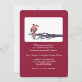 Red Bird op een Uitnodiging van de Tak (Voorkant)