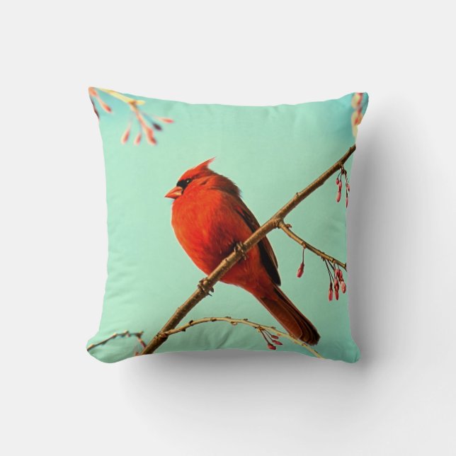Red Bird Pillow Kussen (Voorkant)
