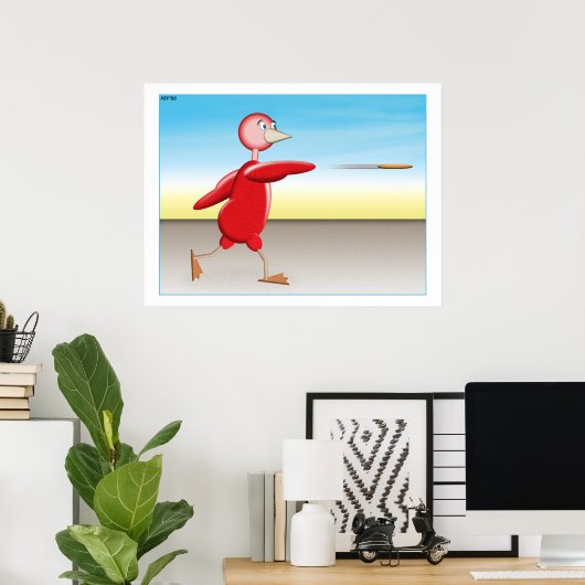 Red Bird Poster (Thuiskantoor)