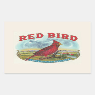 Red Bird Rechthoekige Sticker