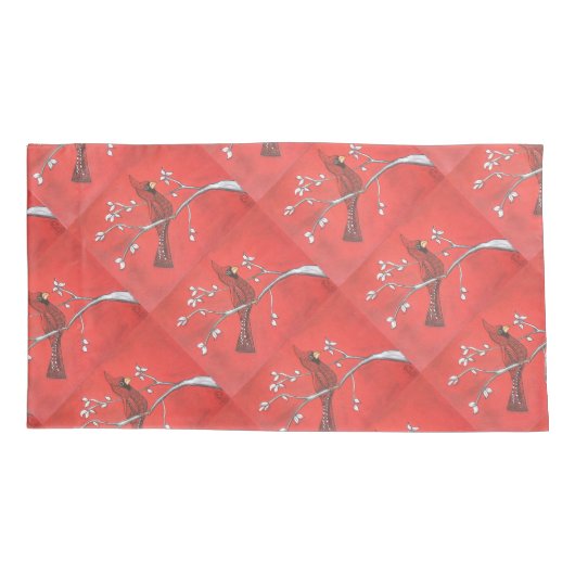 Red Bird Rhapsody Kussensloop (Achterkant)