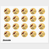 Red Bird Ronde Sticker (Vel)