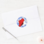 Red Bird Ronde Sticker (Envelop)