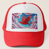 Red Bird Trucker Hat Trucker Pet (Voorkant)