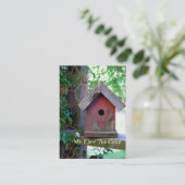 Red Birdhouse — Visitekaartje nieuw adres (Staand voorkant)