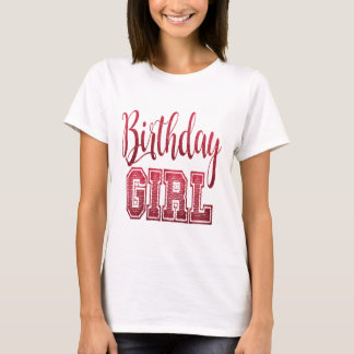 Red Birthday Girl T-shirt