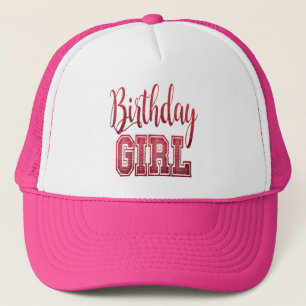 Red Birthday Girl Trucker Pet