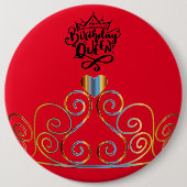 Red Birthday Queen Button (Voorkant)