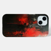 Red Black Abstract Art Case-Mate iPhone Case (Achterkant (horizontaal))