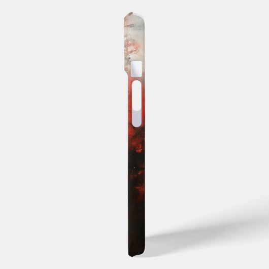 Red Black Abstract Art Case-Mate iPhone Case (Achterkant / Links)