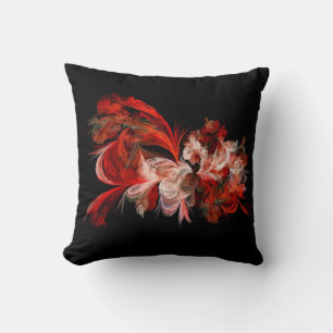 Red Black Abstract decorative Accent Sierkussen