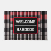 Red Black Abstract Pset Modern Collectie Deurmat (Voorkant)