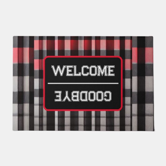 Red Black Abstract Pset Modern Collectie Deurmat (Voorkant)