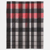 Red Black Abstract Pset Modern Collectie Fleece Deken (Voorkant)