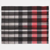 Red Black Abstract Pset Modern Collectie Fleece Deken (Voorkant (Horizontaal))