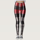 Red Black Abstract Pset Modern Collectie Leggings (Voorkant)
