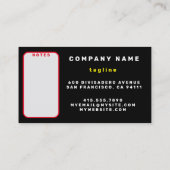 Red Black Abstract Pset Modern Collectie Visitekaartje (Achterkant)