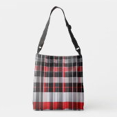 Red Black Abstract Pset Popular Collectie Crossbody Tas (Achterkant)