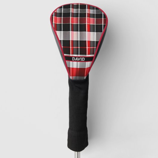 Red Black Abstract Pset Popular Collectie Golfheadcover (Voorkant)