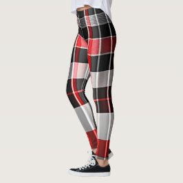 Red Black Abstract Pset Popular Collectie Leggings