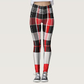 Red Black Abstract Pset Popular Collectie Leggings (Voorkant)
