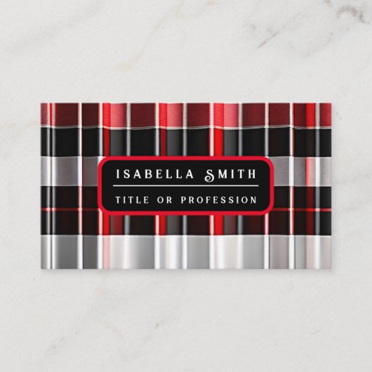 Red Black Abstract Pset Popular Collectie Visitekaartje (Voorkant)