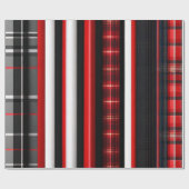 Red Black Abstract Pset Trendy Collectie Cadeaupapier (Vlak)