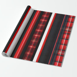 Red Black Abstract Pset Trendy Collectie Cadeaupapier
