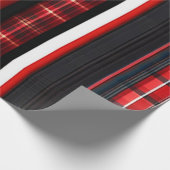 Red Black Abstract Pset Trendy Collectie Cadeaupapier (Hoek)