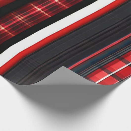 Red Black Abstract Pset Trendy Collectie Cadeaupapier (Hoek)