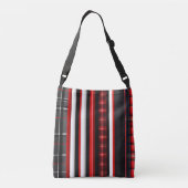 Red Black Abstract Pset Trendy Collectie Crossbody Tas (Achterkant)