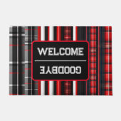 Red Black Abstract Pset Trendy Collectie Deurmat (Voorkant)