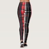 Red Black Abstract Pset Trendy Collectie Leggings (Achterkant)