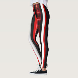 Red Black Abstract Pset Trendy Collectie Leggings