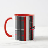 Red Black Abstract Pset Trendy Collectie Mok (Links)