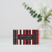 Red Black Abstract Pset Trendy Collectie Visitekaartje (Staand voorkant)